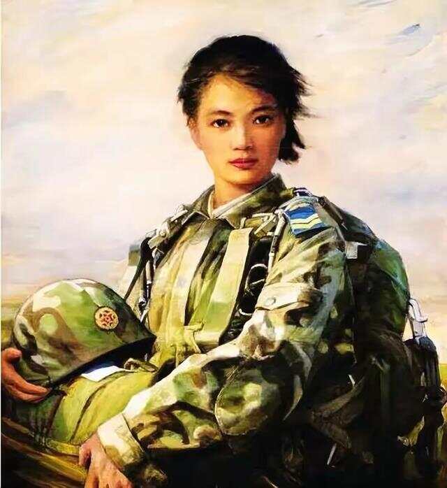 中国女兵仪仗队油画，荣耀与力量的艺术展现，中国女兵仪仗队油画，荣耀与力量的艺术诠释