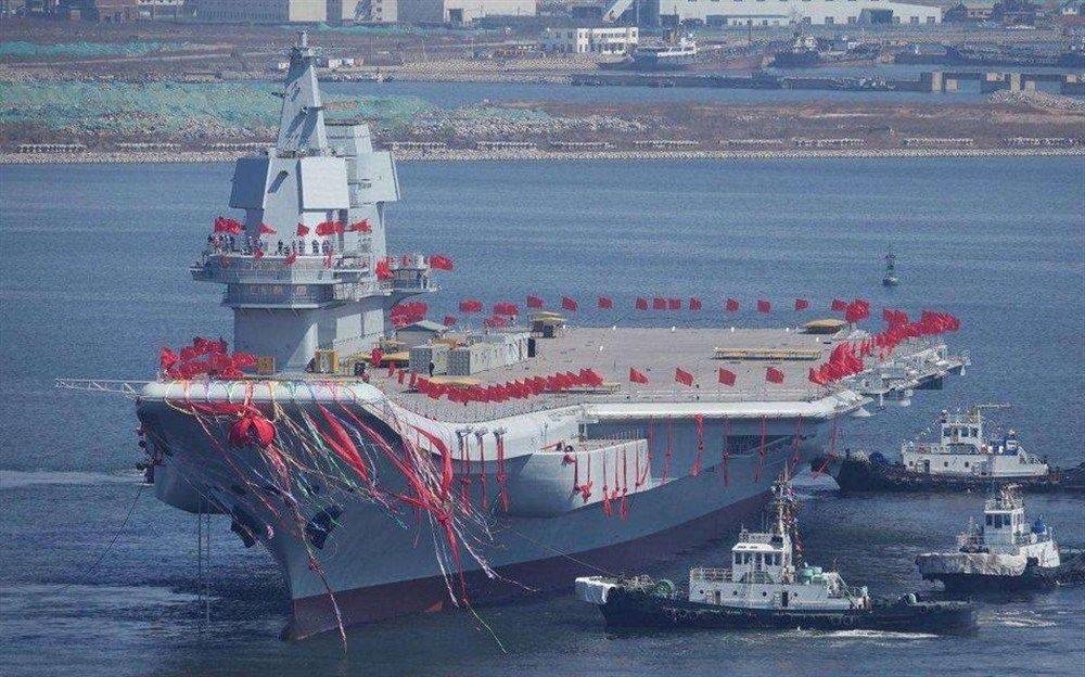 第二艘国产航母照片，展现中国海军力量的新里程碑，第二艘国产航母照片，中国海军力量的崭新里程碑