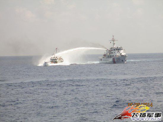 中国海警驱逐越南海警，维护海洋秩序，捍卫国家主权，中国海警捍卫国家主权，驱逐越南海警，维护海洋秩序行动坚决