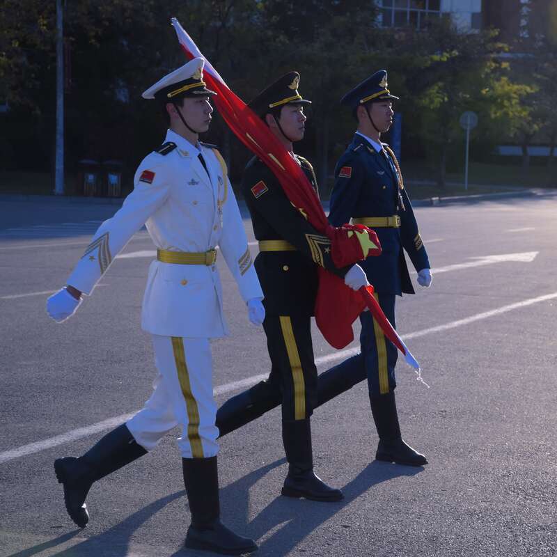 国旗护卫队图片大全，荣耀与责任的象征，国旗护卫队图片集锦，荣耀与责任的象征