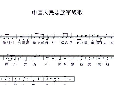 志愿军军歌简谱