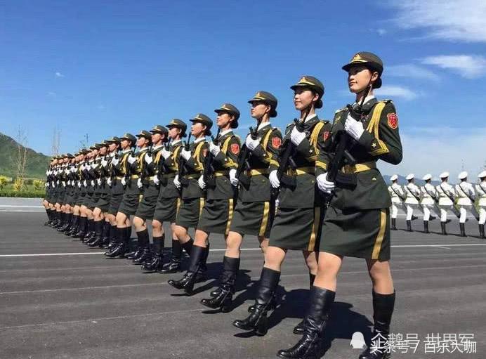 女兵与三军仪仗队的独特接触，力量与荣耀的交融，女兵与三军仪仗队的交融，力量与荣耀的展现