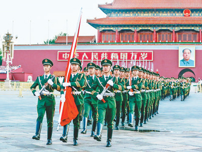 中国国旗护卫队，荣耀与使命的象征，中国国旗护卫队，荣耀与使命的守护者