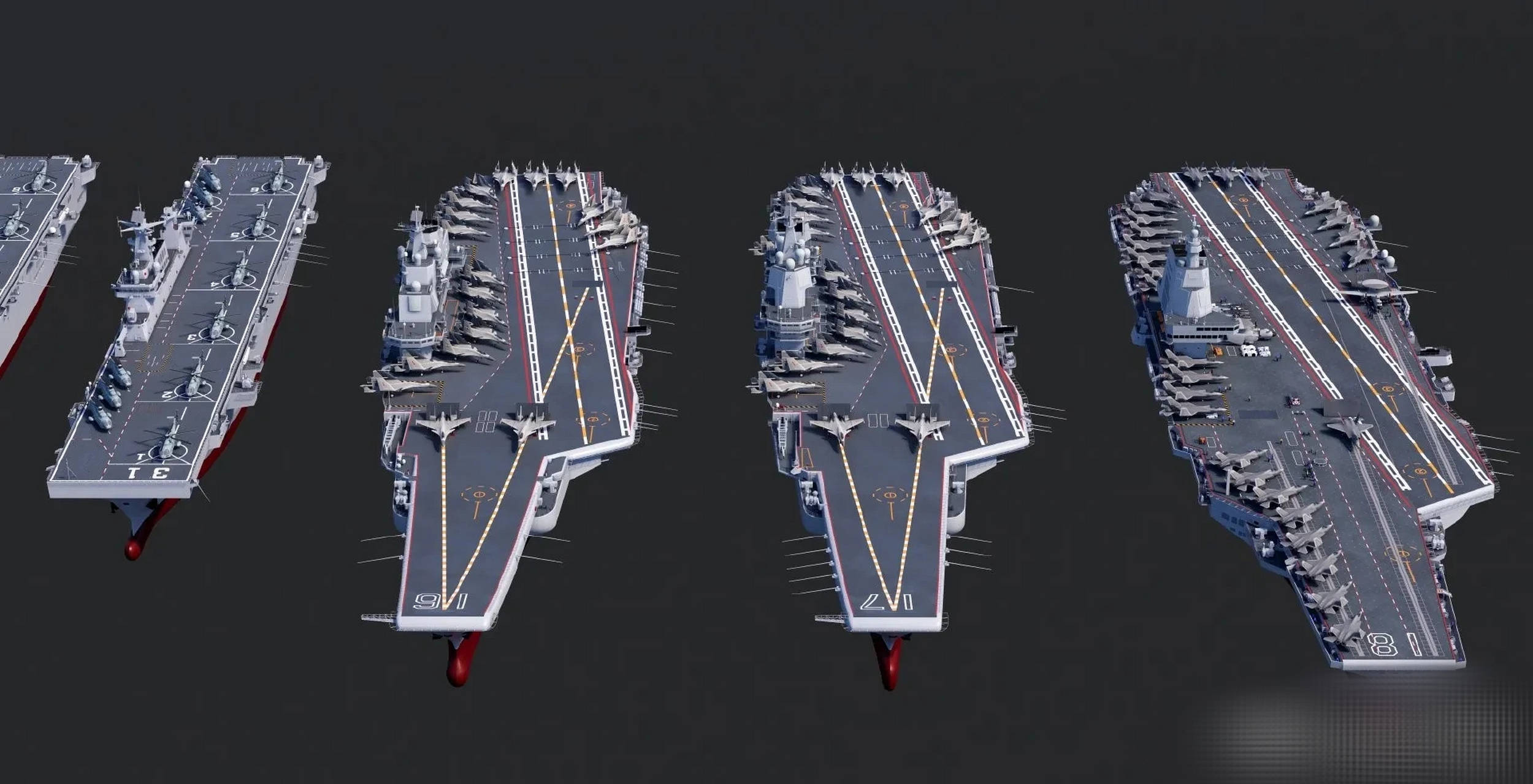 中国航母的吨位概览,中国航母吨位概览