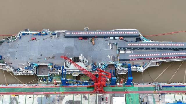 中国海军新里程碑，003号航母的系泊试验，中国海军新里程碑，003号航母系泊试验启动