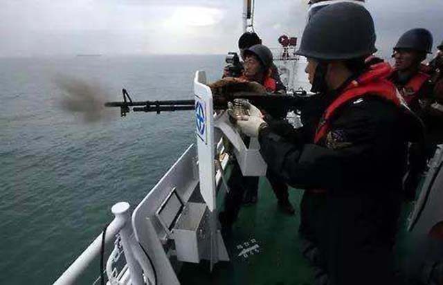 中国海警机关炮，捍卫海洋权益的坚实盾牌，中国海警机关炮，捍卫海洋权益的强力后盾